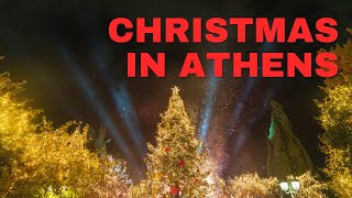 Christmas Lights in Athens  Greece Travel [upl. by Yerkovich]