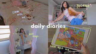 DAILY DIARIES  Summer Break 3 Step Hair Care Cleaning 🧸🎀 [upl. by Yrallam377]