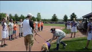 Colonel Rock III Helps with Leatherneck Softball Pregame [upl. by Annalise]