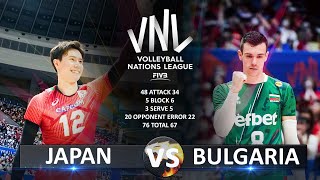 Japan vs Bulgaria  Mens VNL 2023 [upl. by Dulcine]