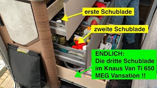 Endlich Dritte Schublade im Knaus Van Ti 650 MEG Vansation WoMo [upl. by Benis]