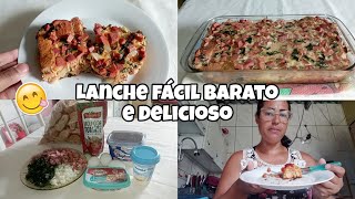 SE VOCÊ QUER UM LANCHE FÁCIL BARATO E DELICIOSO ESSA É UMA ÓTIMA IDEIA DE RECEITA  torta salgada [upl. by Delcina236]