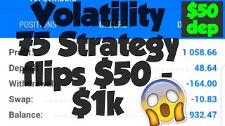 Best Volatility 75 strategy grows 50 to 1k in 2days [upl. by Morgan]