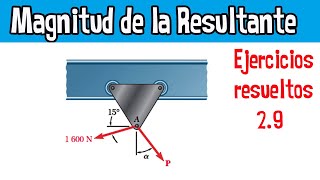 29 Determinar La Magnitud De La Resultante De Una Fuerza [upl. by Eiduam566]