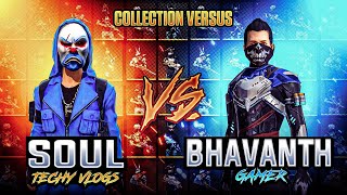 Soul Techy Vs Bhavanth Gamer Collection Versus 🤧 കിളി പാറി പോയ Collection Battle  Free Fire [upl. by Anastasie393]