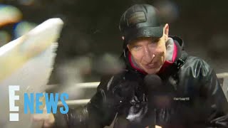 Anderson Cooper HIT by Flying Debris During Live Hurricane Milton News Report  E News [upl. by Eladnar]