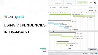 Dependencies in TeamGantt [upl. by Namron]