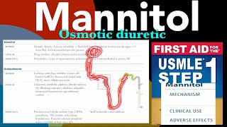 Mannitol an osmotic diuretic in HindiUrdu by first aid for USMLE step 1 [upl. by Yesiad480]