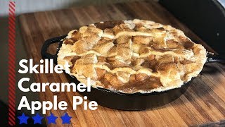 Smoked Skillet Caramel Apple Pie on the Grilla Grills Silverbac [upl. by Ailegave]