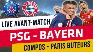 LIVE prématch  Analyse et pronostic PSG Bayern compos paris buteurs [upl. by Elboa660]