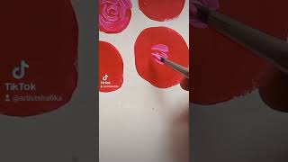 Easy Camellia flower drawing with acrylic paint 🎨🖌️💮🌸🏵️ [upl. by Hcirdla]