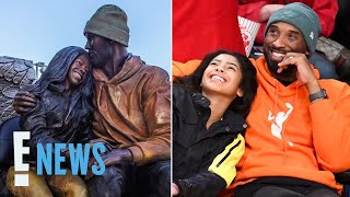 Kobe Bryant amp Daughter Gianna Honored With Moving FatherDaughter Statue  E News [upl. by Asa]