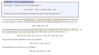 Notion dapplication lipschitzienne [upl. by Onabru]