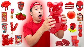 MAKAN SERBA MERAH  Mukbang Red Food  One Color Food  Chocolate Dessert  Sponsored [upl. by Ahsiled961]