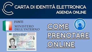 Come prenotare la Carta di identità elettronica online 2021 [upl. by Ybhsa167]