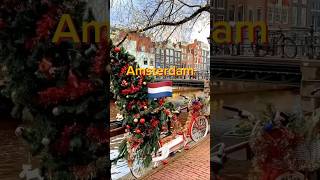 🎄🎄🎄amsterdam netherlands noel christmas travel walkingtour shortvideo walk [upl. by Rozele]