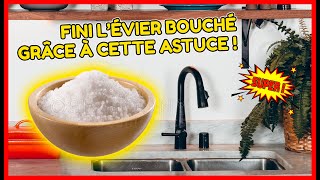 Comment déboucher un évier de cuisine juste avec du sel [upl. by Yknarf]