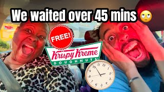 Mama amp I waited 45 MINUTES for FREE DONUTS…  CAR CHATVlog [upl. by Ydurt]