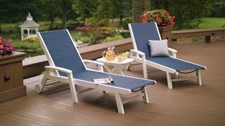 POLYWOOD® Coastal 3Piece Wheeled Chaise Set  PWS4231 [upl. by Imoan]