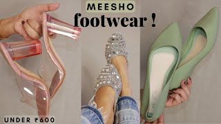 HUGE MEESHO FOOTWEAR Haul  Starting From 350  Heels Flats Pumps  Latest Meesho Haul [upl. by Nels]