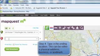 Mapquest Tutorial [upl. by Ensign]