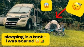 I WENT CAMPING 😱 vanlife camping [upl. by Einwahr]