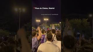 Real Madrid UCL Victory Celebration at Cibeles by Fans  Trophy Celebration Champions League 2024 [upl. by Naji]