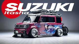 Suzuki Spacia Gear kei car Itasha Camber Gank Tomica Custom [upl. by Lawtun]