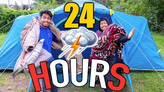 24 HOURS IN TENT CHALLENGE ⛺  UNEXPECTED THUNDERSTORM ⛈️⚡  VelBros Tamil [upl. by Codd501]