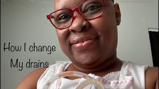 How to change drains after Mastectomy from Breast Cancer breastcancerwarrior mastectomyhelp [upl. by Niltiac]