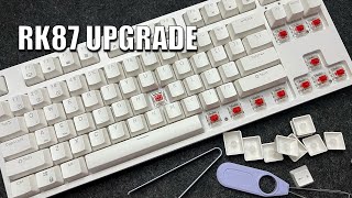 ROYAL KLUDGE RK87 UPGRADE  AKKO CREAMY YELLOW  SHOPEE KEYCAPS [upl. by Yezdnil]