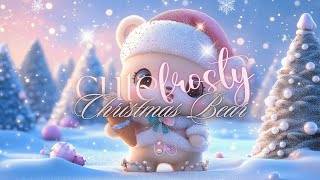 Kawaii Frosty Christmas Bear  Cute Winter Wonderland Screensaver [upl. by Neela767]