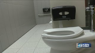 Kansas school receiving backlash over new restrooms for PreK [upl. by Litnahs]