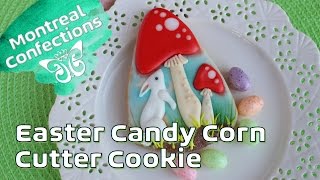 How to make an Easter design using the Candy Corn Cutter  Easter cookie decorating lesson [upl. by Maynord]