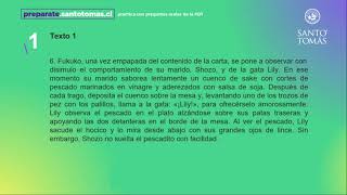 Texto 1  Ensayo Nacional PDT Lenguaje y Comprensión Lectora Santo Tomás [upl. by Norvol]