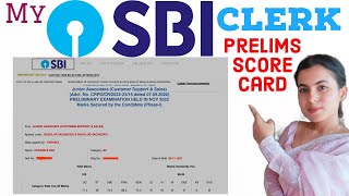 My SBI Clerk Prelims 2022 Score Card🥳  1st attempt✌️ sbiclerk sbiclerk2022 ibps [upl. by Nodababus]