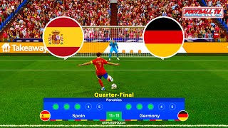 Spain vs Germany  Penalty Shootout  UEFA Euro 2024  PES Gameplay Video [upl. by Dralliw]