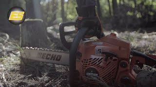 See how the ES Start function works on an ECHO chainsaw [upl. by Ayerhs]