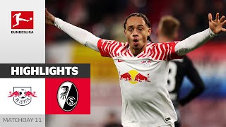 RB Leipzig  SC Freiburg 31  Highlights  Matchday 11 – Bundesliga 202324 [upl. by Rusert]