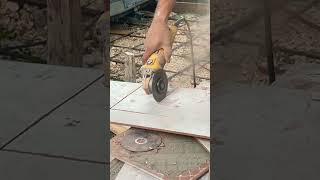 Cutting Tile with Angle Grinder [upl. by Aimaj]