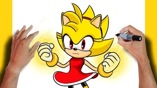 como DESENHAR a SUPER AMY ROSE do SONIC [upl. by Amata932]