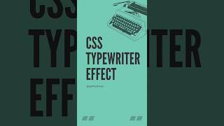 Easy Typewriter Animation in Pure CSS  No JavaScript [upl. by Oicnedif]