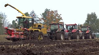 Mais Silage In The Mud  New Holland FX  Valtra  Nap [upl. by Kcered]