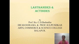 LANTHANIDES amp ACTINIDES CDB 2024 25 [upl. by Eiramadnil918]