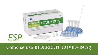 ESP Cómo se usa BIOCREDIT COVID19 AgRapiGEN Inc 래피젠 [upl. by Assilem356]