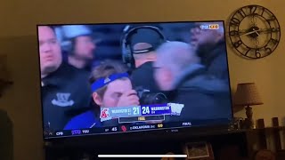 HUSKY FAN REACTS TO INSANE LAST TWO MINUTES OF APPLE CUP [upl. by Lemaceon]