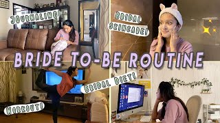 My BRIDETOBE Routine  Bridal Diet Bridal Skincare  a PRODUCTIVE day in the lifeMeghna Verghese [upl. by Raoul]