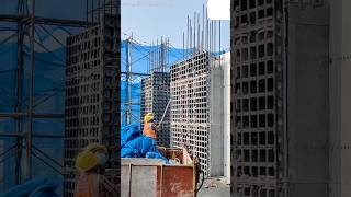 Remove formwork Column PERI formwork column construction condo highrise civilengineering [upl. by Wilden]