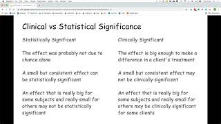 statistical vs clinical significance [upl. by Flodur832]