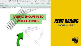 Revit Railings  Make Railings show in 3D VIEW as you draw [upl. by Stanway534]